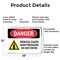 Signmission Medical Gases High Pressure Danger Sign, Aluminum, 18in W x 12in L, 2PK OS-2PACK-DS-A-1218-L-2174 - alternate 6